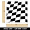 Waving Racing Checkered Flag Pattern Self-Inking Rubber Stamp Ink Stamper